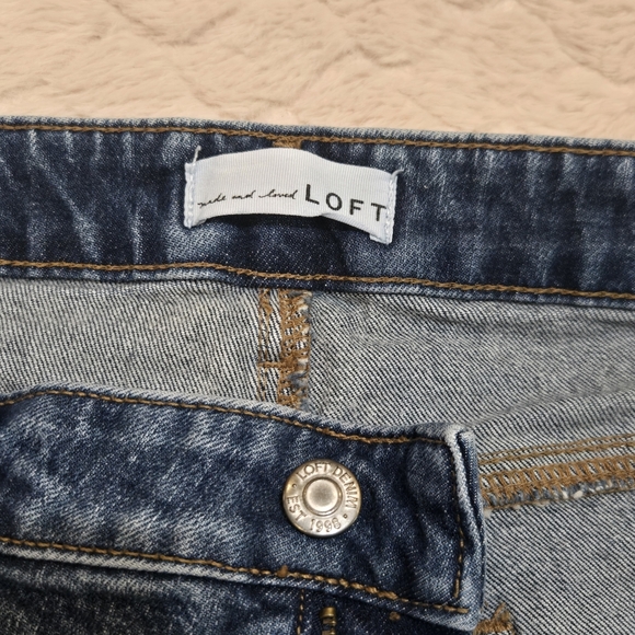 LOFT The Curvy Straight Crop Medium Wash Denim Jeans, Size 31" / 12 - Picture 8 of 8